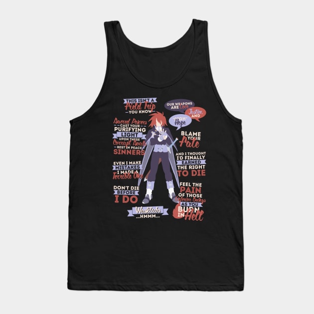 Kratos Aurion Quotes Tank Top by ZeroKara